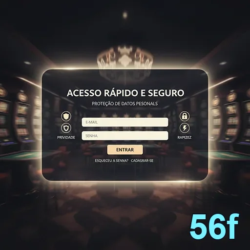 Tela de login da 56f para acesso seguro e rápido.