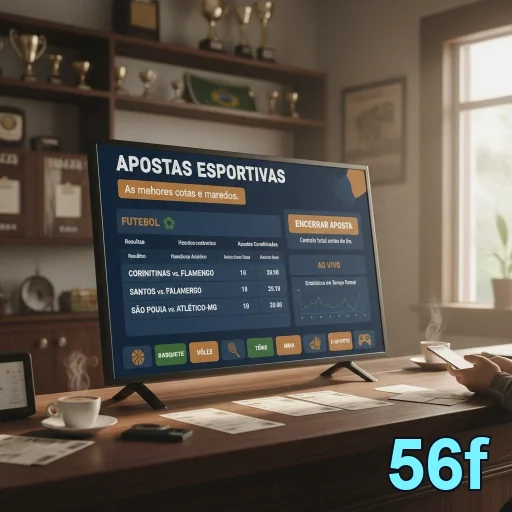 Tela de apostas esportivas na plataforma 56f.