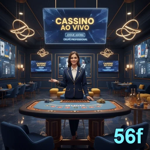 Crupiê profissional em cassino ao vivo no 56f.