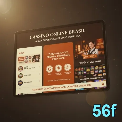 Tela do 56f mostrando jogos e bônus disponíveis para usuários.