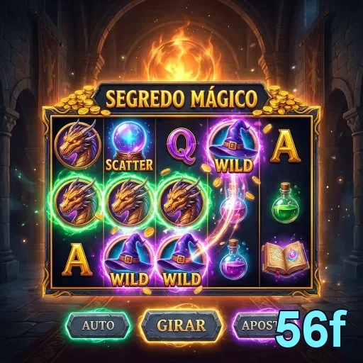 Interface do jogo 'Segredo Mágico' na plataforma 56f.
