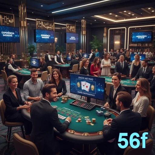 Imagem de jogadores no cassino 56f com bônus em destaque.