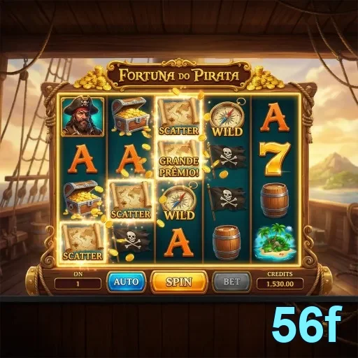 Jogos de slots da Fortuna do Pirata na plataforma 56f.