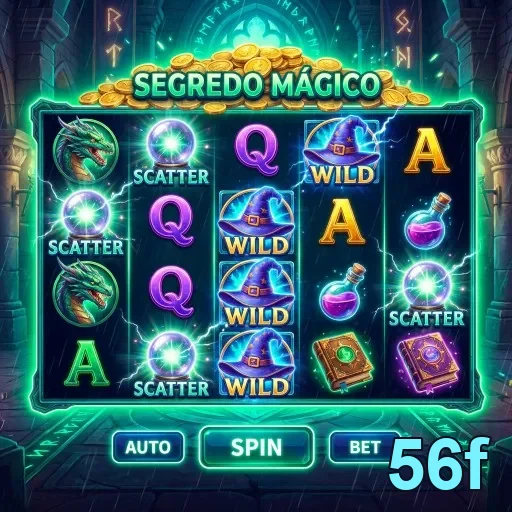 Interface do slot 'Segredo Mágico' no site 56f.